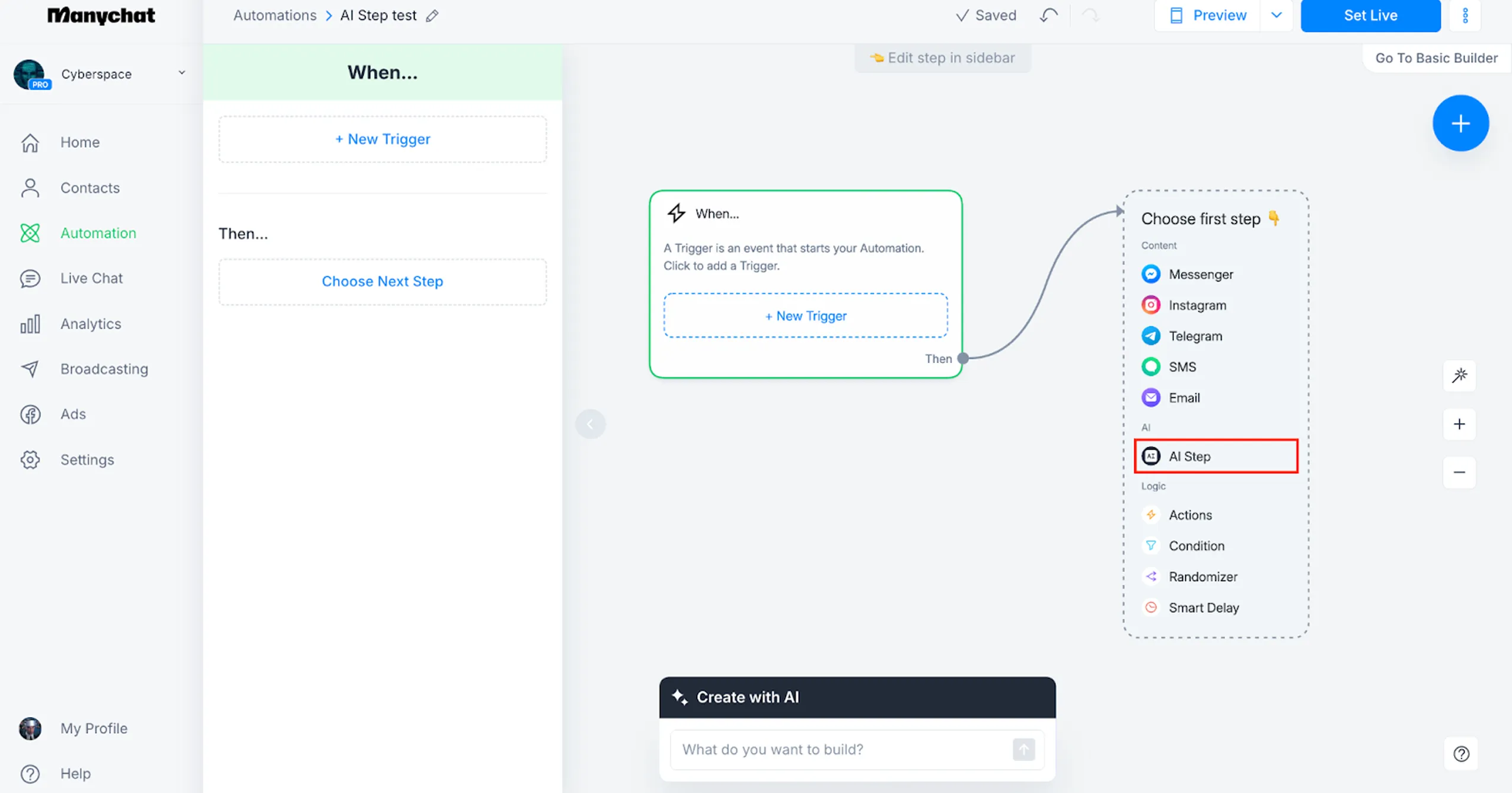 Automation workflow example 1