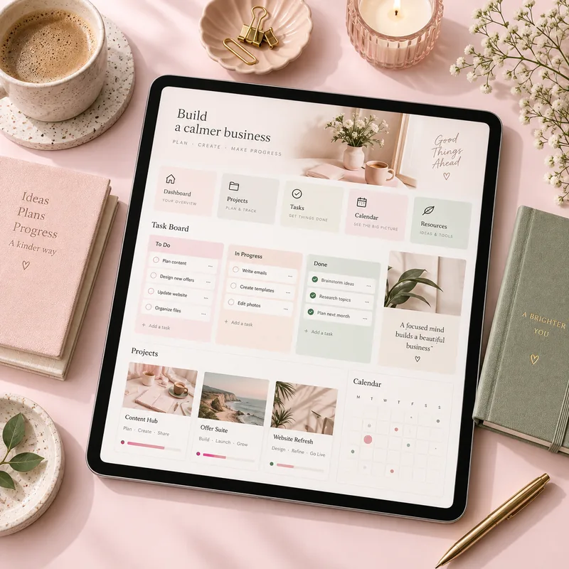 AI-created example of Notion Business Templates