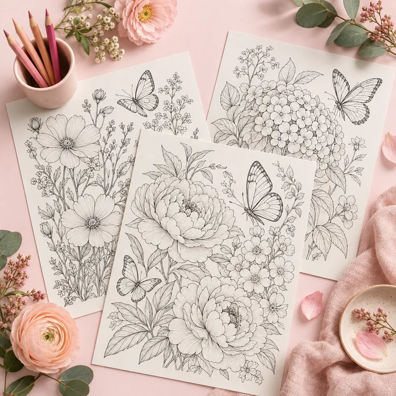 AI-created example of Printable Coloring Pages